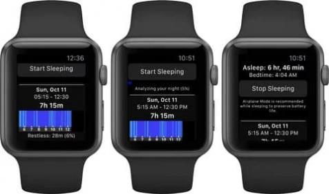 Функция слежения за качеством сна в Apple Watch.