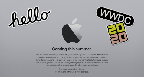 Apple запустит онлайн-конференцию WWDC20.