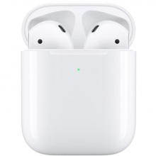 Apple AirPods  Беспроводные наушники в футляре с возможностью беспроводной зарядки