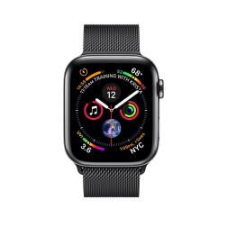 Apple Watch Gold Series 4 44mm GPS+Cellular Aluminum Case with Space Black Milanese Loop