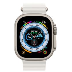 Apple Watch Ultra 49mm White ocean band / Titanium Case