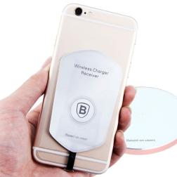 Переходник Baseus QI wireless charging receiver Apple Gray and white дя беспроводной зарядки