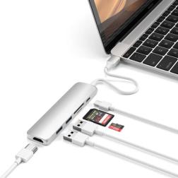 USB-C адаптер Satechi Type-C Slim Multiport Adapter V2, Silver