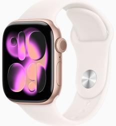 Apple Watch Series 11 42mm Rose Gold Aluminum Case with Sport Light Blush