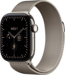 Apple Watch Series 12 46mm Natural Titanium Case with Milanese Loop Natural (M/L)