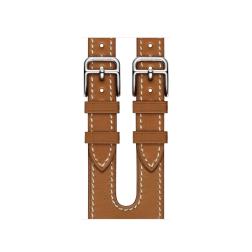 Apple Watch Hermes Series 2 38mm Stainless Steel Case with Fauve Barenia Leather Double Buckle Cuff