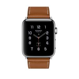 Apple Watch Hermes Series 2 38mm Stainless Steel Case with Fauve Barenia Leather Single Tour