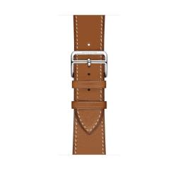 Apple Watch Hermes Series 2 38mm Stainless Steel Case with Fauve Barenia Leather Single Tour