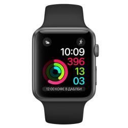 Apple Watch Series 1 38mm Space Gray Aluminum Case with Black Sport Band