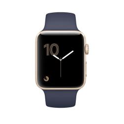 Apple Watch Series 2 42mm Gold Aluminum Case with Midnight Blue Sport Band