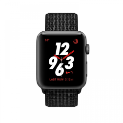 Apple Watch Series 3 38mm GPS+Cellular Space Black Stainless Steel Case with Space Black Milanese Loop