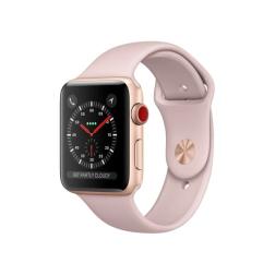 Apple Watch Series 3 42mm GPS+Cellular Gold Aluminum Case with Pink Sand Sport Band