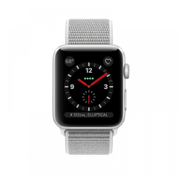 Apple Watch Series 3 42mm GPS+Cellular Silver Aluminum Case with Seashell Sport Loop
