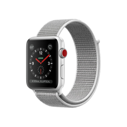Apple Watch Series 3 38mm GPS+Cellular Silver Aluminum Case with Seashell Sport Loop