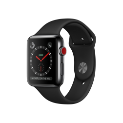 Apple Watch Series 3 42mm GPS+Cellular Space Gray Aluminum Case with Black Sport Band
