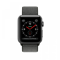 Apple Watch Series 3 42mm GPS+Cellular Space Gray Aluminum Case with Dark Olive Sport Loop