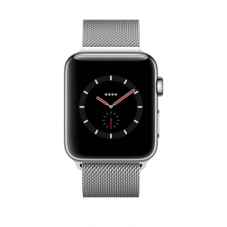 Apple Watch Series 3 38mm GPS+Cellular Stainless Steel Case with Milanese Loop