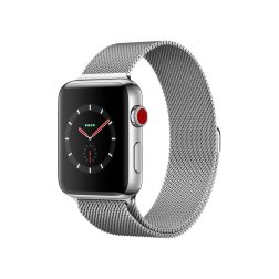 Apple Watch Series 3 38mm GPS+Cellular Stainless Steel Case with Milanese Loop