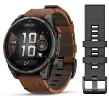 Смарт-часы Garmin Fenix 8 Pro 47 mm Amoled Sapphire, Carbon grey DLC titanium with Chestnut leather band (010-03198-40)