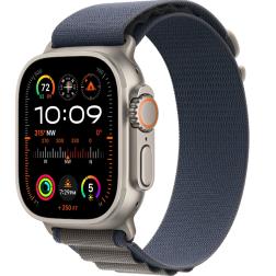 Apple Watch Ultra 2, 49мм, корпус из титана, ремешок Alpine синего цвета