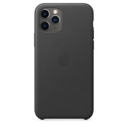 Кожаный чехол для iPhone 11 Pro Max, чёрный цвет