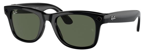 Умные очки Ray Ban Wayfarer RW4008 155-53 Shiny Black/G15 Green (8056597988407)