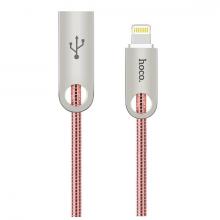 USB кабель Hoco U8 Zinc alloy metal charging cable Lightning (rose gold)