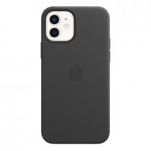 Кожаный чехол MagSafe для  iPhone 12 mini, чёрный цвет