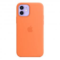 Силиконовый чехол MagSafe для  iPhone 12 mini, цвет «кумкват»
