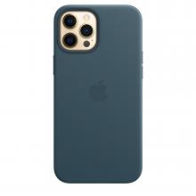 Кожаный чехол MagSafe для iPhone 12 Pro Max, цвет «балтийский синий»