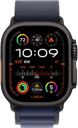 Apple Watch Ultra 2 (2024) 49mm Black Titanium Case with Navy Alpine Loop Large