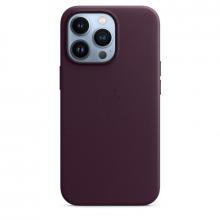 Кожаный чехол MagSafe для iPhone 13 Pro Max, цвет «тёмная вишня»
