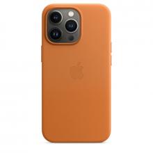 Кожаный чехол MagSafe для iPhone 13 Pro Max, цвет «золотистая охра»