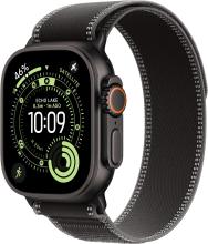 Apple Watch Ultra 3 (2025) 49mm Black Titanium Case with Black/Charcoal Trail Loop (M/L)