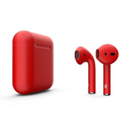 Apple AirPods (New Red) Беспроводные наушники в футляре с возможностью беспроводной зарядки