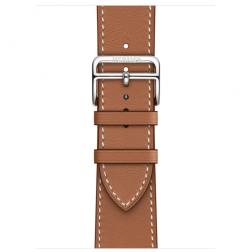 Apple Watch Hermes Series 11 42mm Silver Titanium Case with Single Tour, Gold
