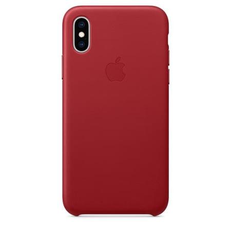 Кожанный чехол для iPhone XS Max, цвет красный