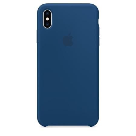 Силиконовый чехол для iPhone XS Max, цвет «темно-синий»