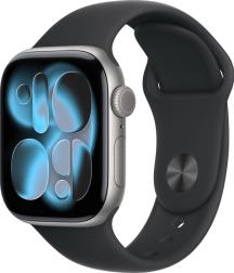 Apple Watch Series 11 46mm Space Gray Aluminum Case with Sport Band Black