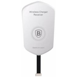 Переходник Baseus QI wireless charging receiver Apple Gray and white дя беспроводной зарядки