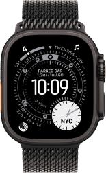 Apple Watch Ultra 3 (2025) 49mm Black Titanium Case with Black Titanium Milanese Loop Large
