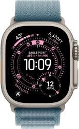 Apple Watch Ultra 3 (2025) 49mm Natural Titanium Case with Light Blue Alpine Loop Medium