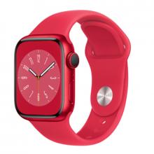 Apple Watch S8 41mm Red Aluminum Case / Red Sport Band