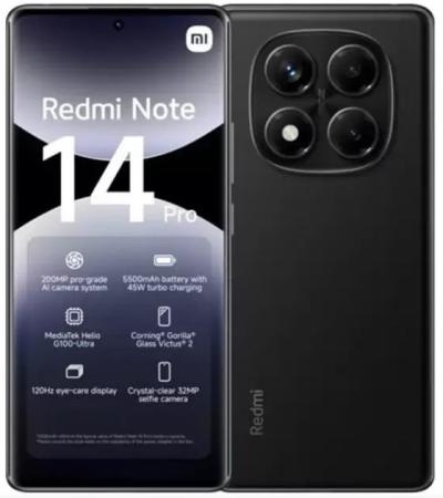 Смартфон Xiaomi Redmi Note 14 Pro 12/256 Гб, черный