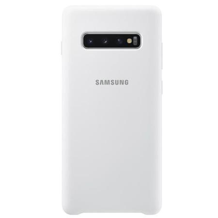 Чехол Samsung Silicone Cover для Galaxy S10 Plus белый