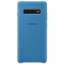 Чехол Samsung Silicone Cover для Galaxy S10 Plus синий