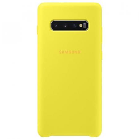 Чехол Samsung Silicone Cover для Galaxy S10 Plus желтый
