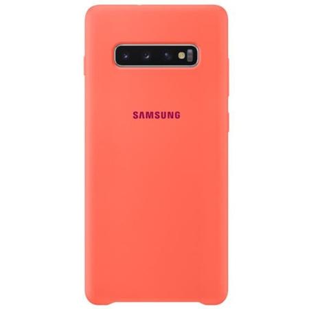 Чехол Samsung Silicone Cover для Galaxy S10 Plus розовый