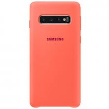 Чехол Samsung Silicone Cover для Galaxy S10 черный розовый