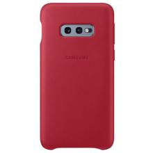 Кожаный чехол Leather Cover Samsung S10е красный